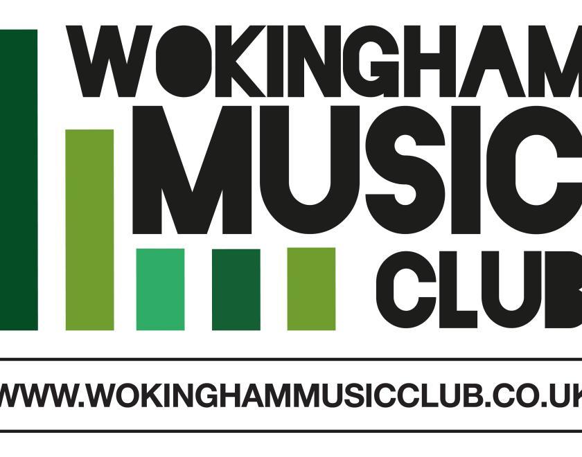 Wokingham Music Club logo and website address www.wokingham Music Club . co.uk