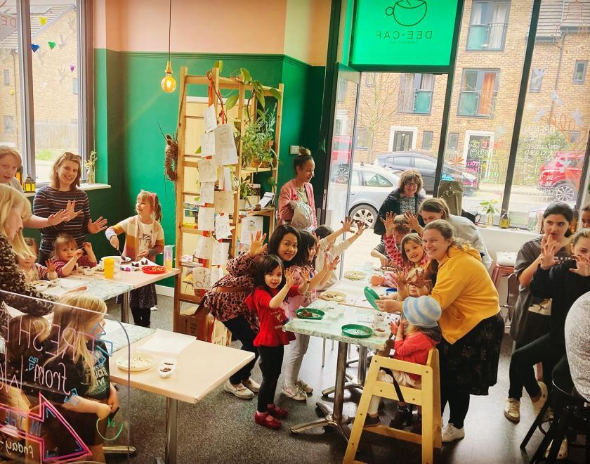 A kids chocolate workshop at Dee Caf Community Cafe