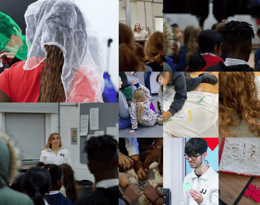 Photos of Universal Voices rehearsals and musicianship sessions.