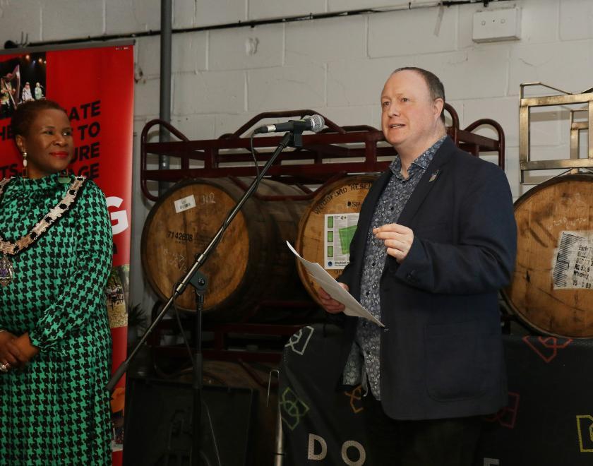 Deputy Mayor Alice Mpufo Coles and Phil Creighton at the What's On Reading Cultural Champions event