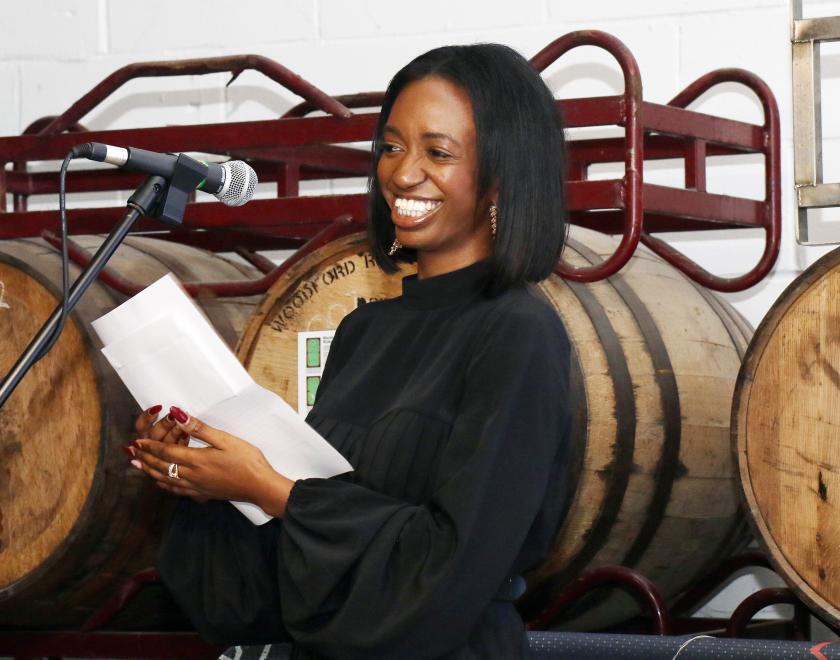 Nathifa Jordan at the What's On Reading Cultural Champions event