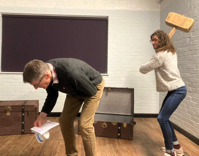 Rehearsals for Buttons' Dream: A New Pantomime at Twyford Drama