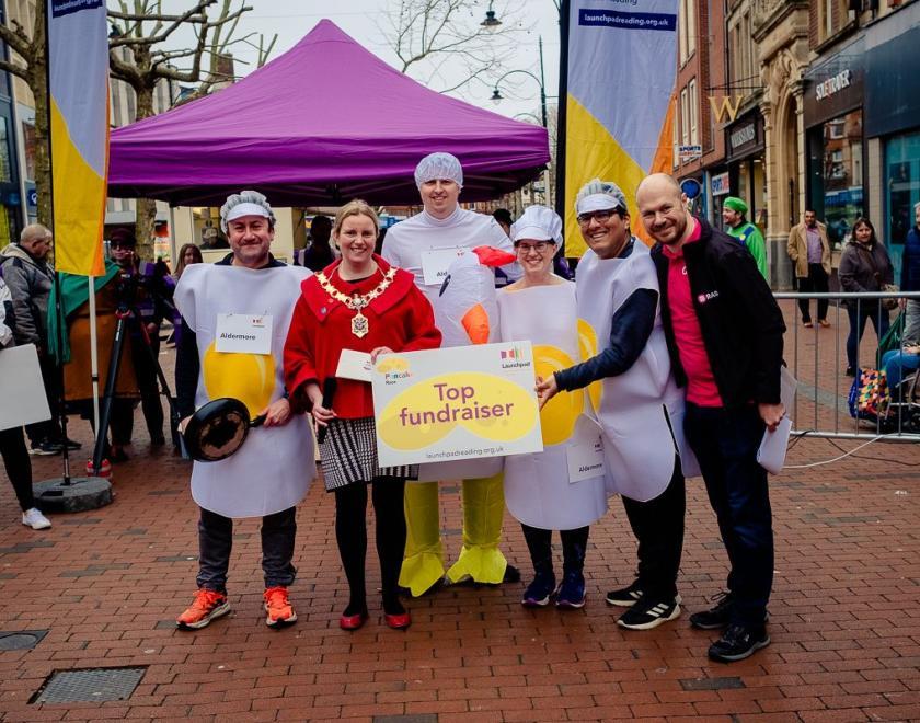 Launchpad’s annual Pancake Race which saw teams batter it out on Broad Street