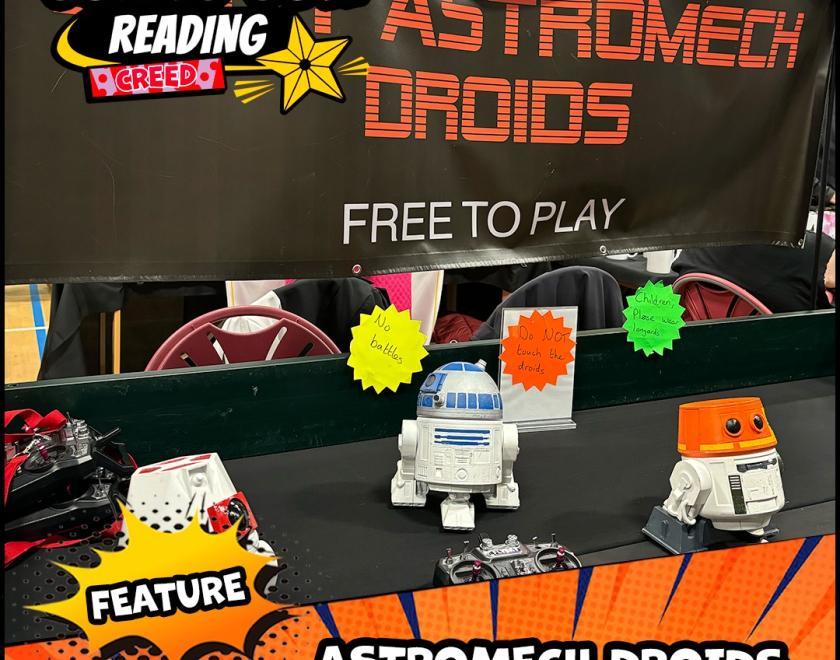 Astromech Droid activity at Reading Comic Con Spring 2024
