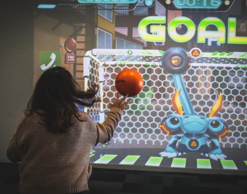 Immersive Playzone digital playwall at meetspaceVR Reading