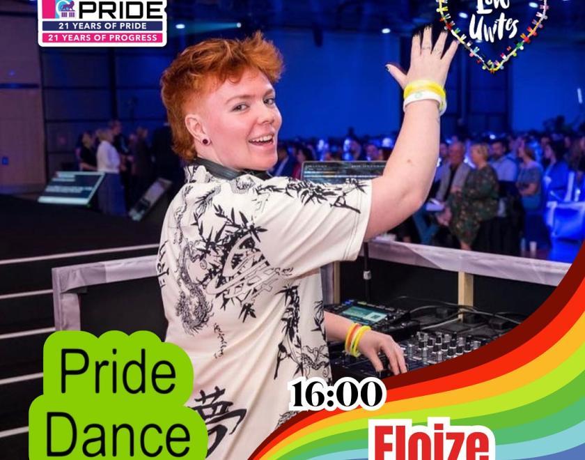 Eloize is DJing the PrideDance tent at Love Unites 2024
