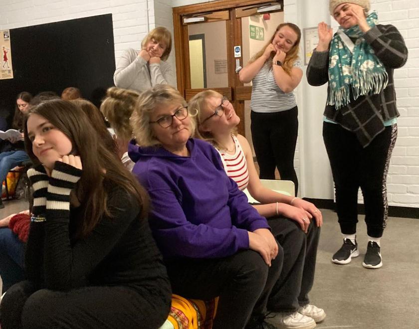 Rehearsing for Buttons' Dream, the Twyford drama panto of 2025