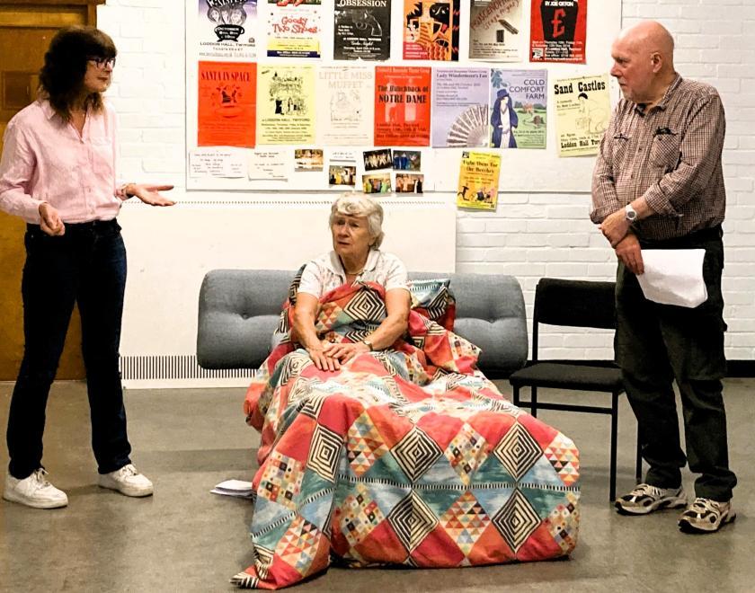 Actors rehearsing their bit for Twyford Drama's Diamond Gems show