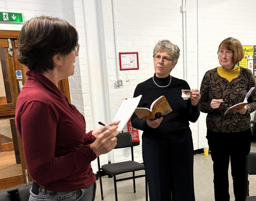 Rehearsals are underway for Traitor At The Beeches at Twyford Drama