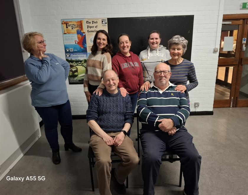 Front l to r. : Marc Reid, Peter King / Back l. to r.: Sandra Miall, Kirsty Miall, Caroline Rose-Newport, Ann Croft, Viv Williamson