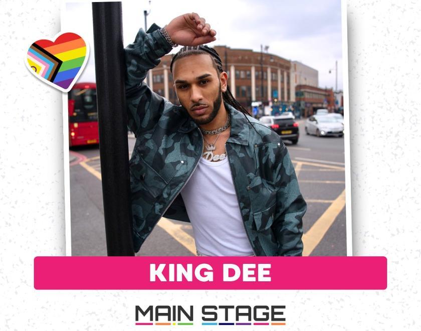 King Dee is performing on the Main Stage at Reading Pride Love Unites