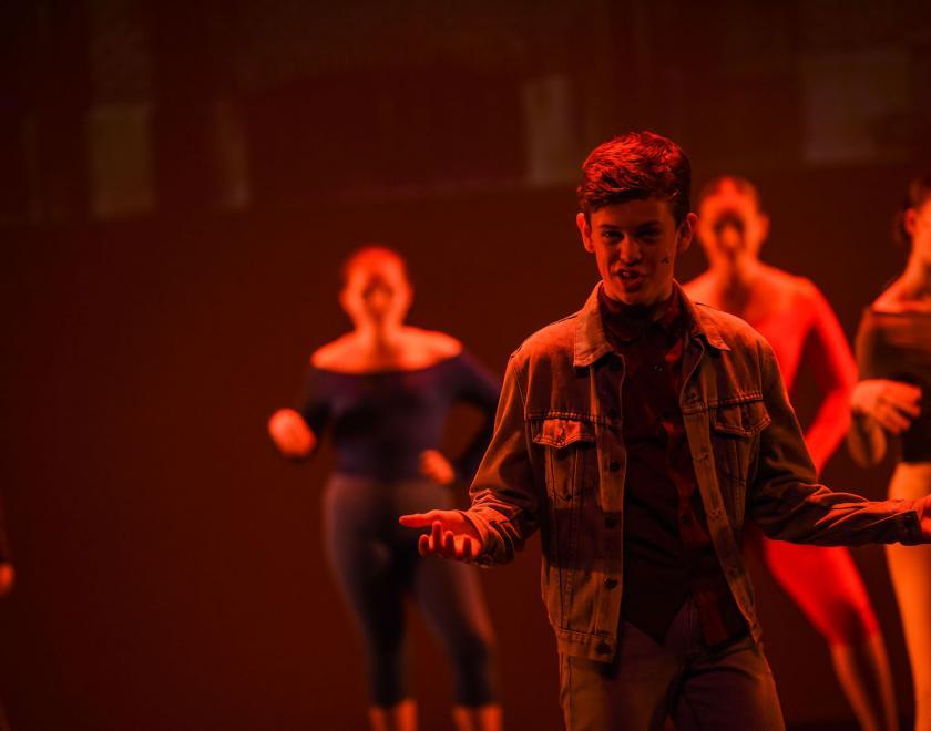 SOTA pupil performing on stage