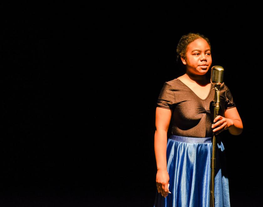 SOTA pupil performing on stage