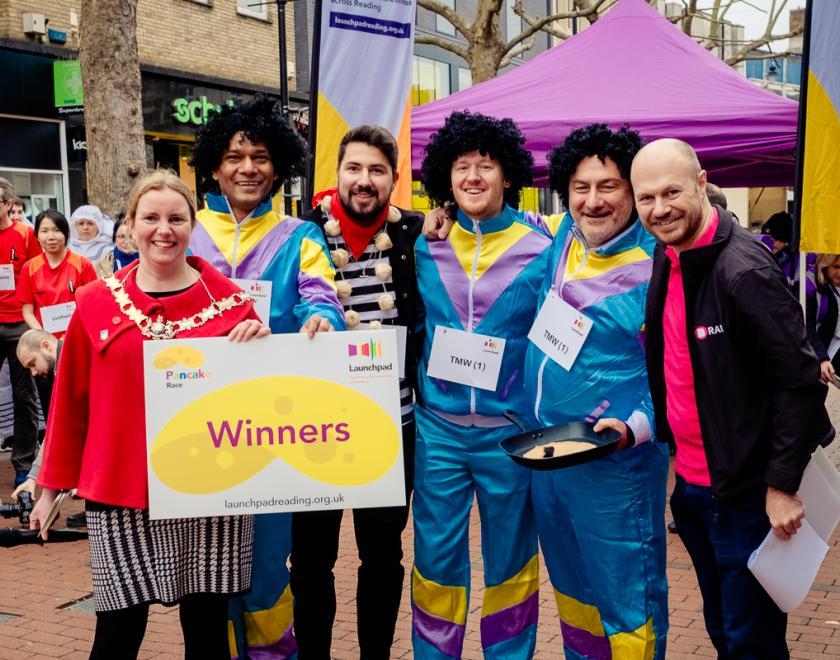 Launchpad’s annual Pancake Race which saw teams batter it out on Broad Street