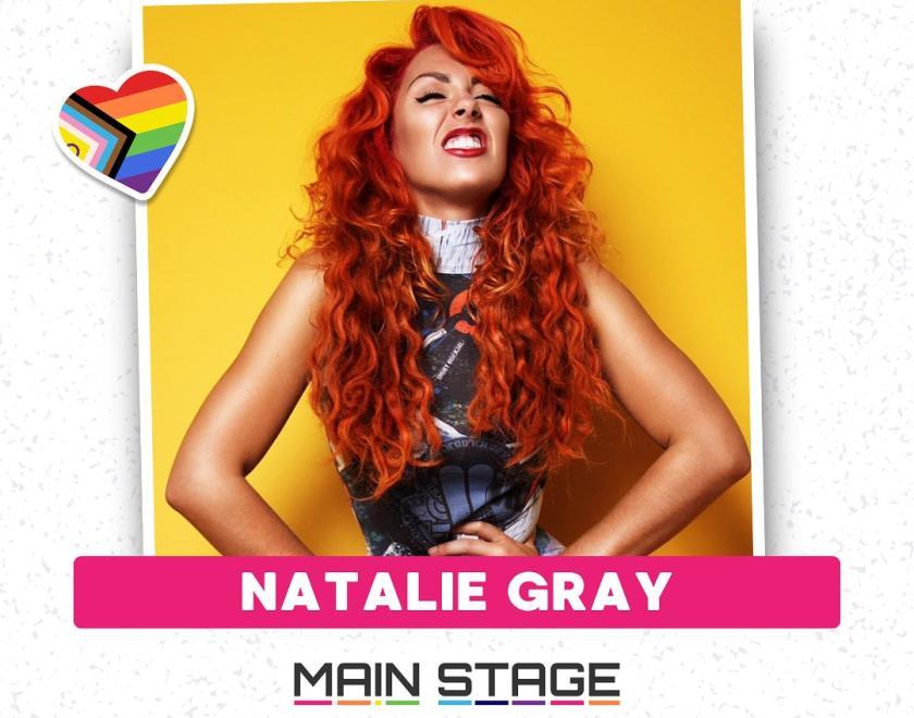 Natalie Gray is performing on the Main Stage at Reading Pride Love Unites
