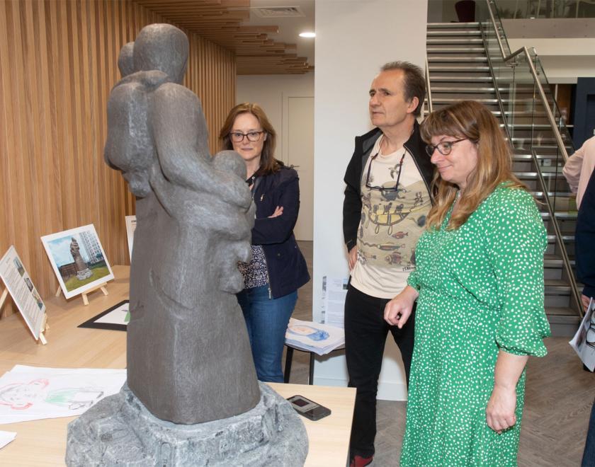 Private viewing of the Our Domain public art project in Reading