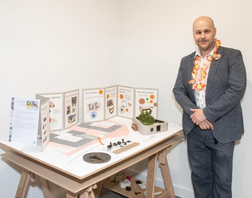 Private viewing of the Our Domain public art project in Reading