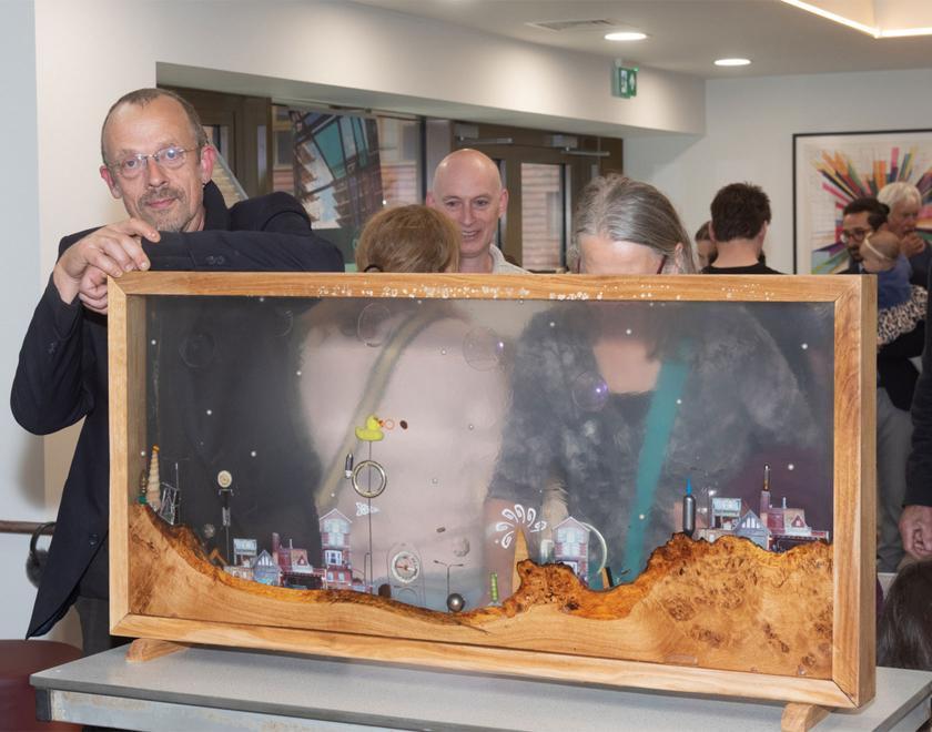 Private viewing of the Our Domain public art project in Reading