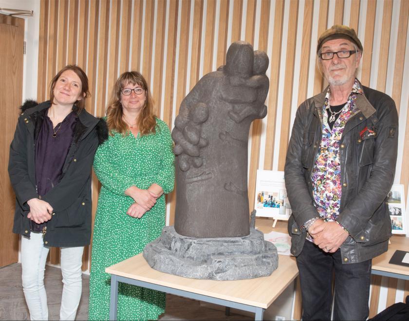 Private viewing of the Our Domain public art project in Reading