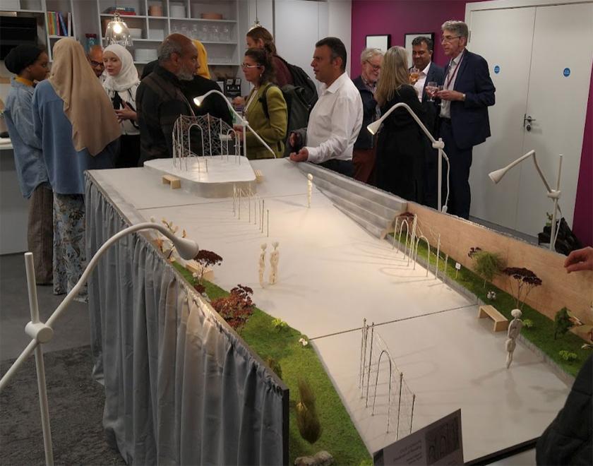 Private viewing of the Our Domain public art project in Reading