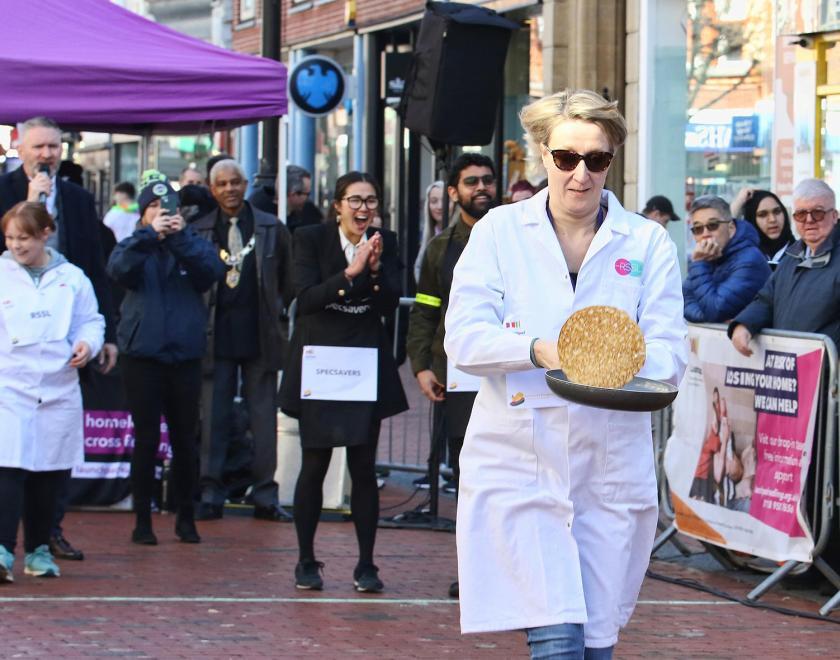 Launchpad pancake race on Broad Street in Reading