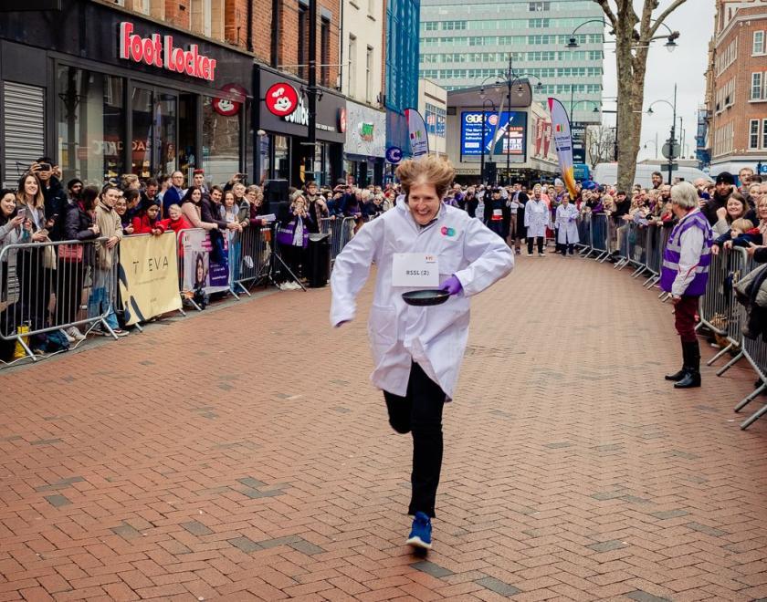 Launchpad’s annual Pancake Race which saw teams batter it out on Broad Street