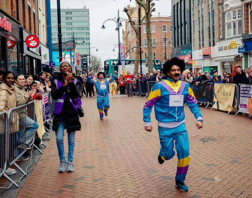 Launchpad’s annual Pancake Race which saw teams batter it out on Broad Street