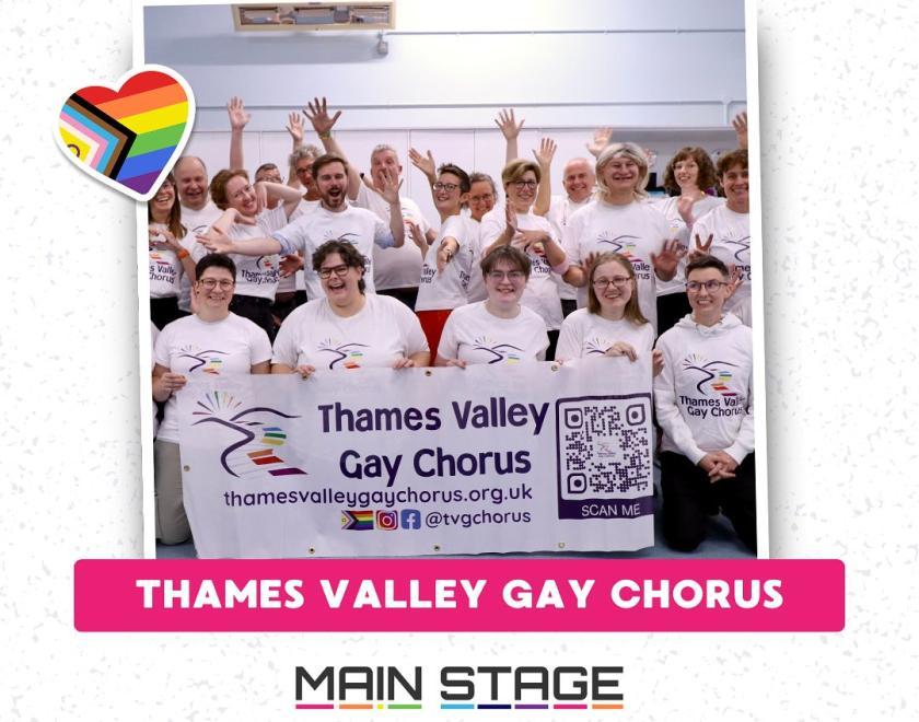 Thames Valley Gay Chorus is performing on the Main Stage at Reading Pride Love Unites