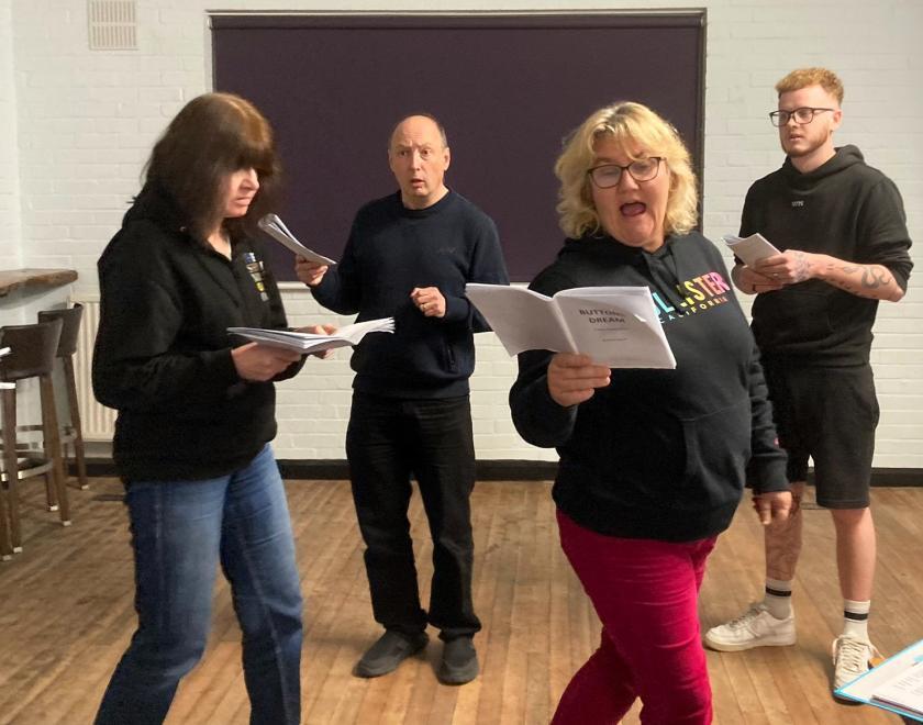 Rehearsals for Buttons' Dream: A New Pantomime at Twyford Drama