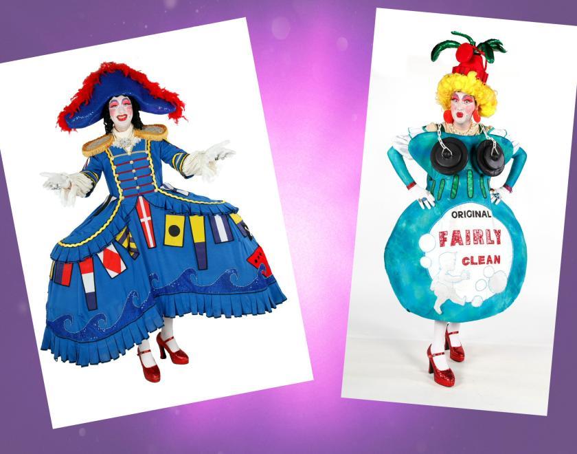 The dame has some of the most outrageous costumes of all and are often created around a theme