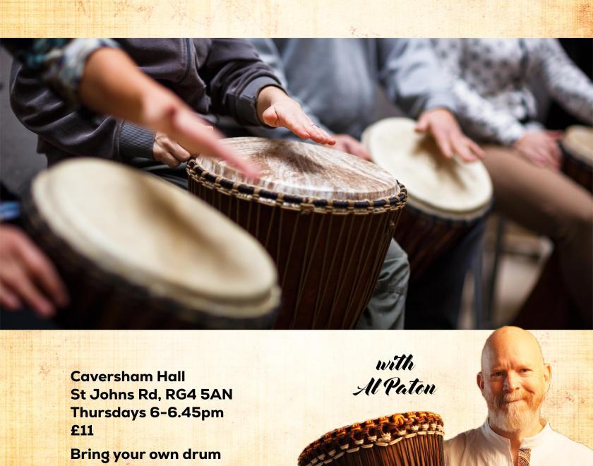 Drum Circle at Caversham Hall flyer
