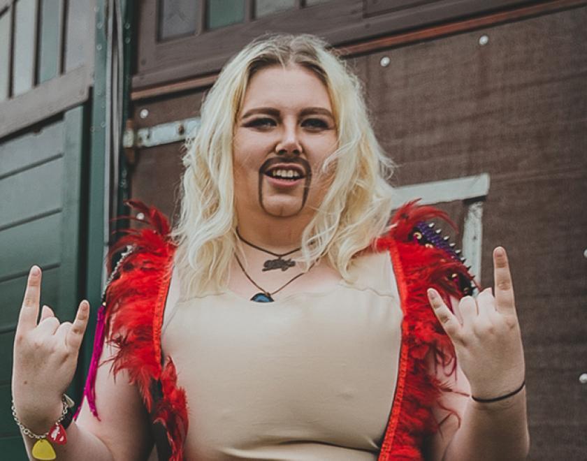 Francis Lightning Heart  performs on the PrideXtra Stage at Reading Pride's Love Unites 2023