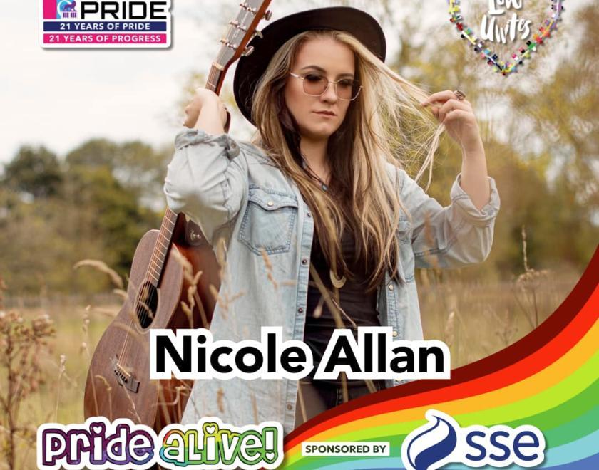 Nicole Allan is performing on the Pride aLive stage at Love Unites 2024