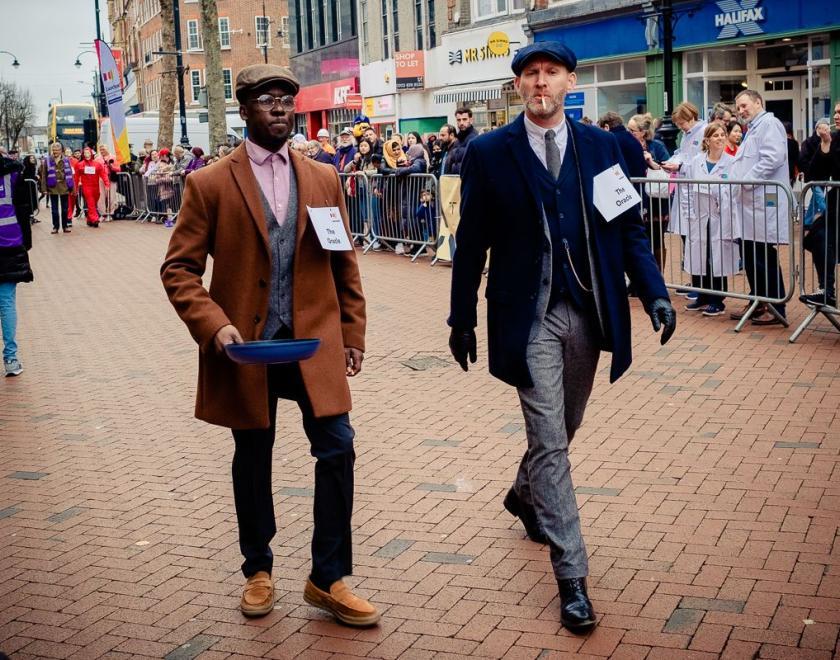 Launchpad’s annual Pancake Race which saw teams batter it out on Broad Street