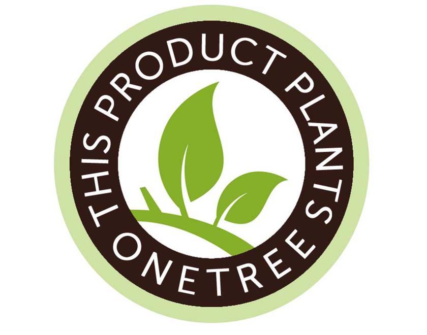 This product plants a tree logo.