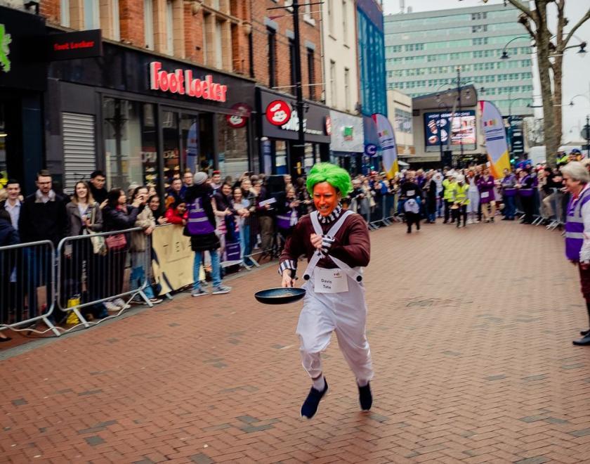 Launchpad’s annual Pancake Race which saw teams batter it out on Broad Street