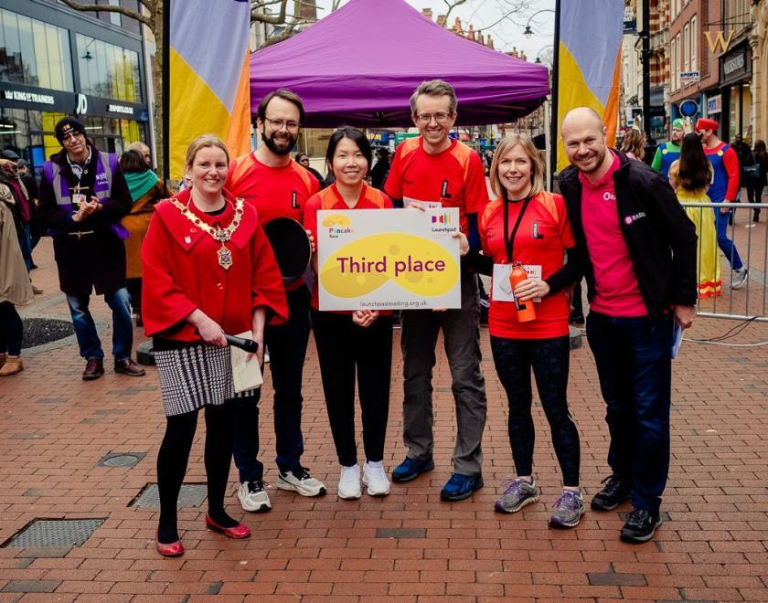 Launchpad’s annual Pancake Race which saw teams batter it out on Broad Street