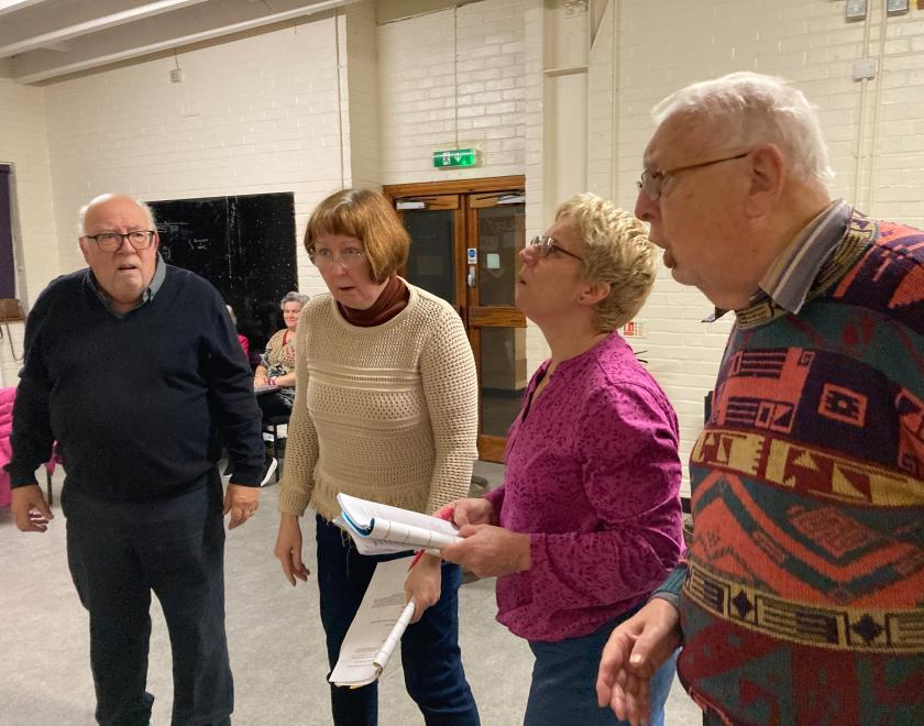 Twyford Theatre rehearse New Year panto Treasure Island