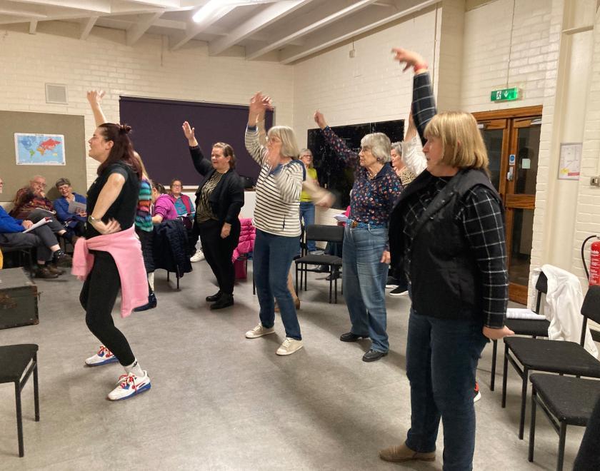 Twyford Theatre rehearse New Year panto Treasure Island