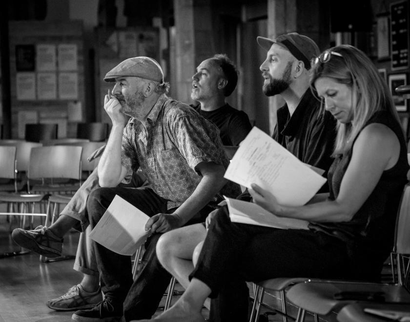 Actors from RABBLE Theatre rehearse William The Conqueror