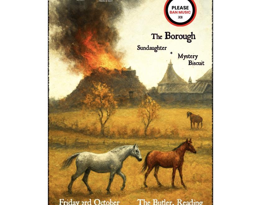 Poster for PLEASE BAN MUSIC gig