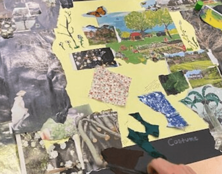 Photograph of a set design mood board
