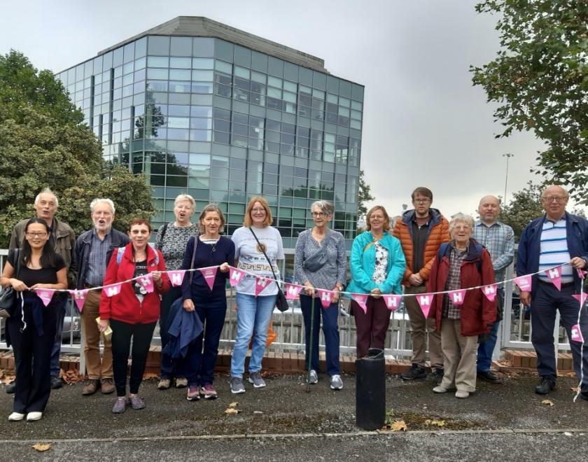 A group of walkers that I took on this route
