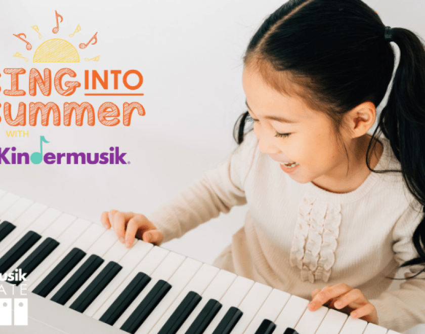 Child playing keyboard