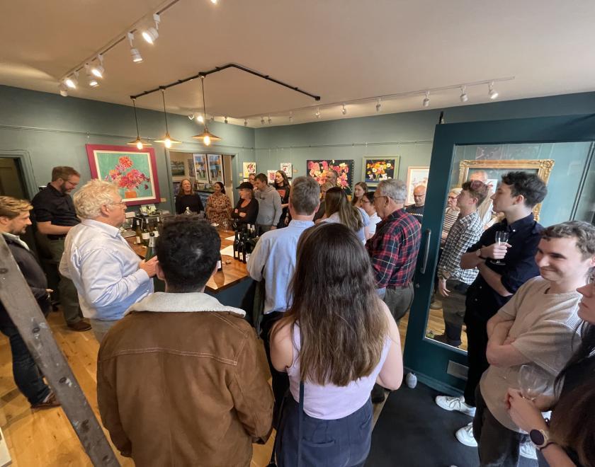 Wine tasting at the Caversham Picture Framer