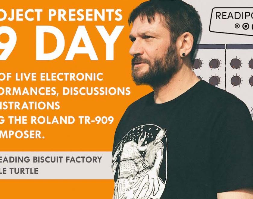 Image of Saytek Live and a Roland TB-909 with text as seen below