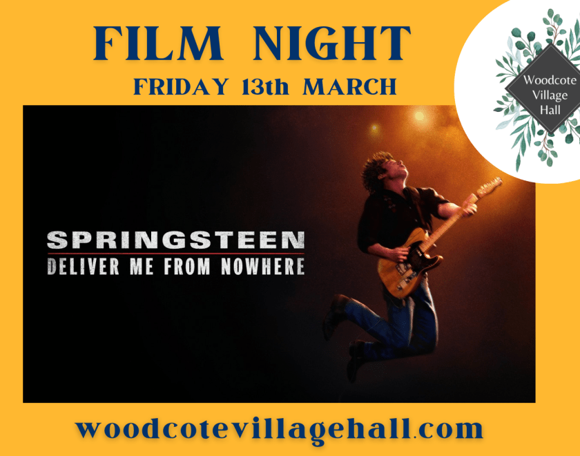 Movie poster for Springsteen: Deliver me from Nowhere with actor Jermey Allan White dressed as Springsteen