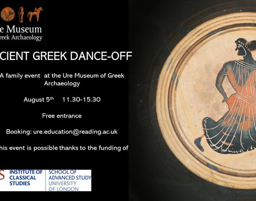 Banner with dancing lady from a pot