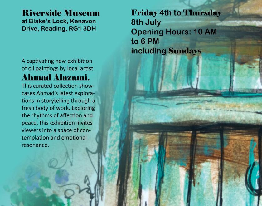 Love and Harmony poster with an image of a painting by artist Ahmad Alazami