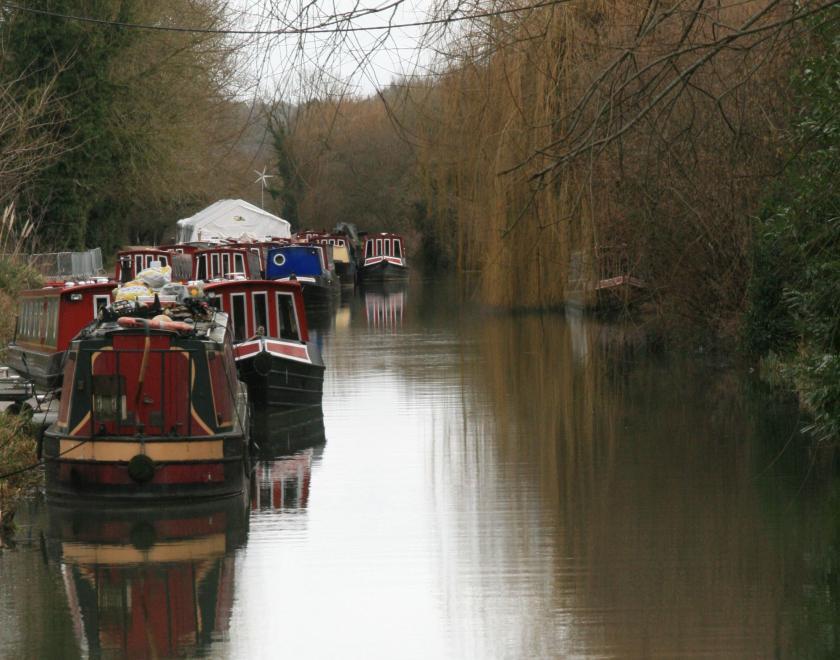 The Kennet & Avon Canal and the River Kennet at Aldermaston